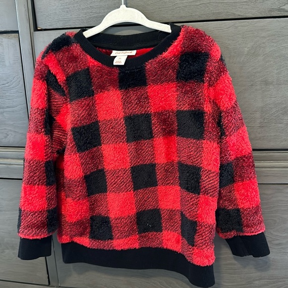 Cat & Jack Other - Buffalo plaid furry sweatshirt